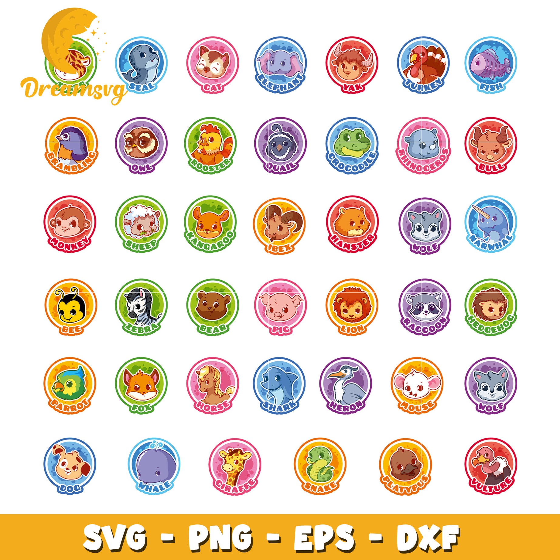 Baby animals for kids design bundle svg, stick animal​ svg