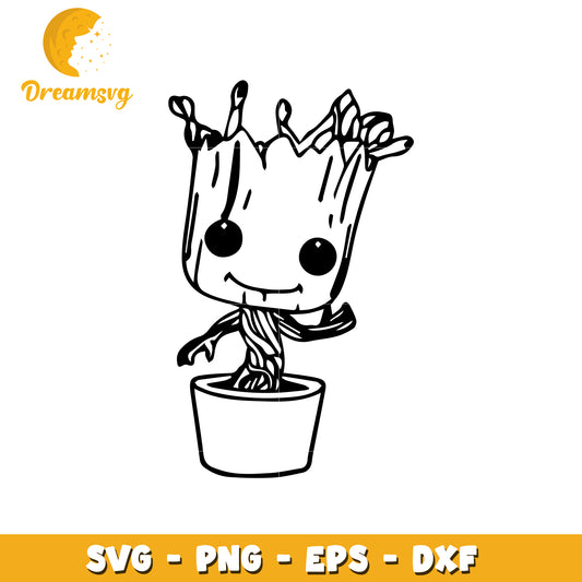 Baby Groot PNG, SVG, EPS, DXF files for crafts