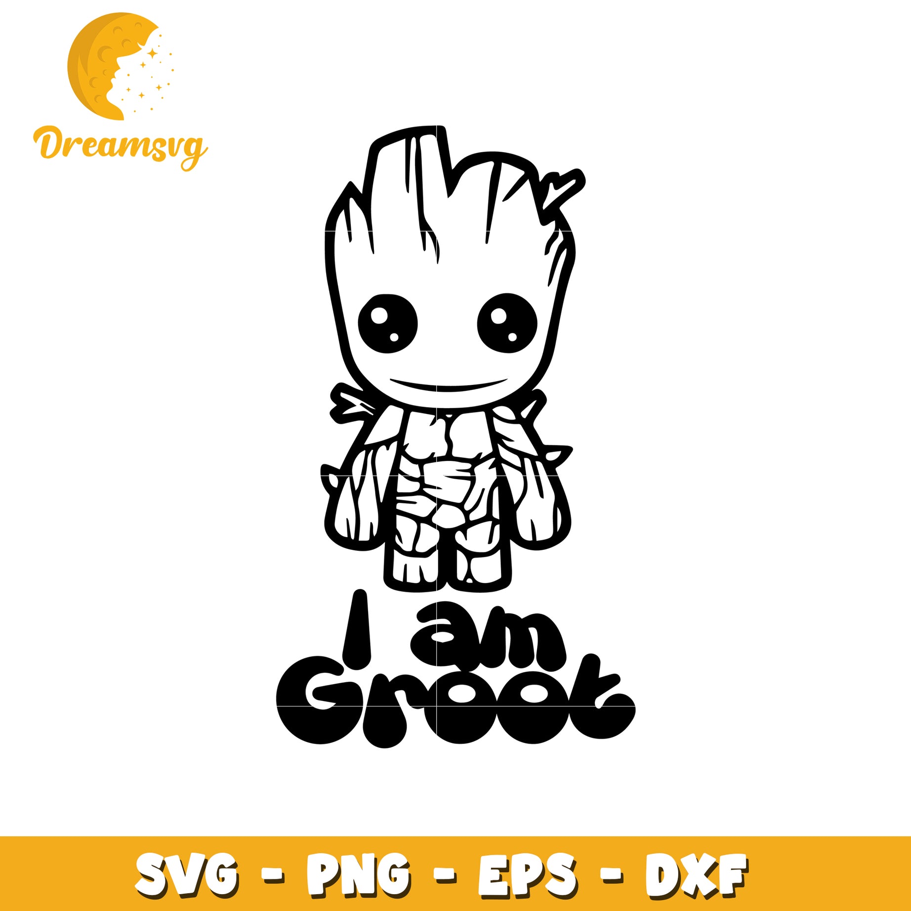 Baby Groot SVG Cut File I Am Groot