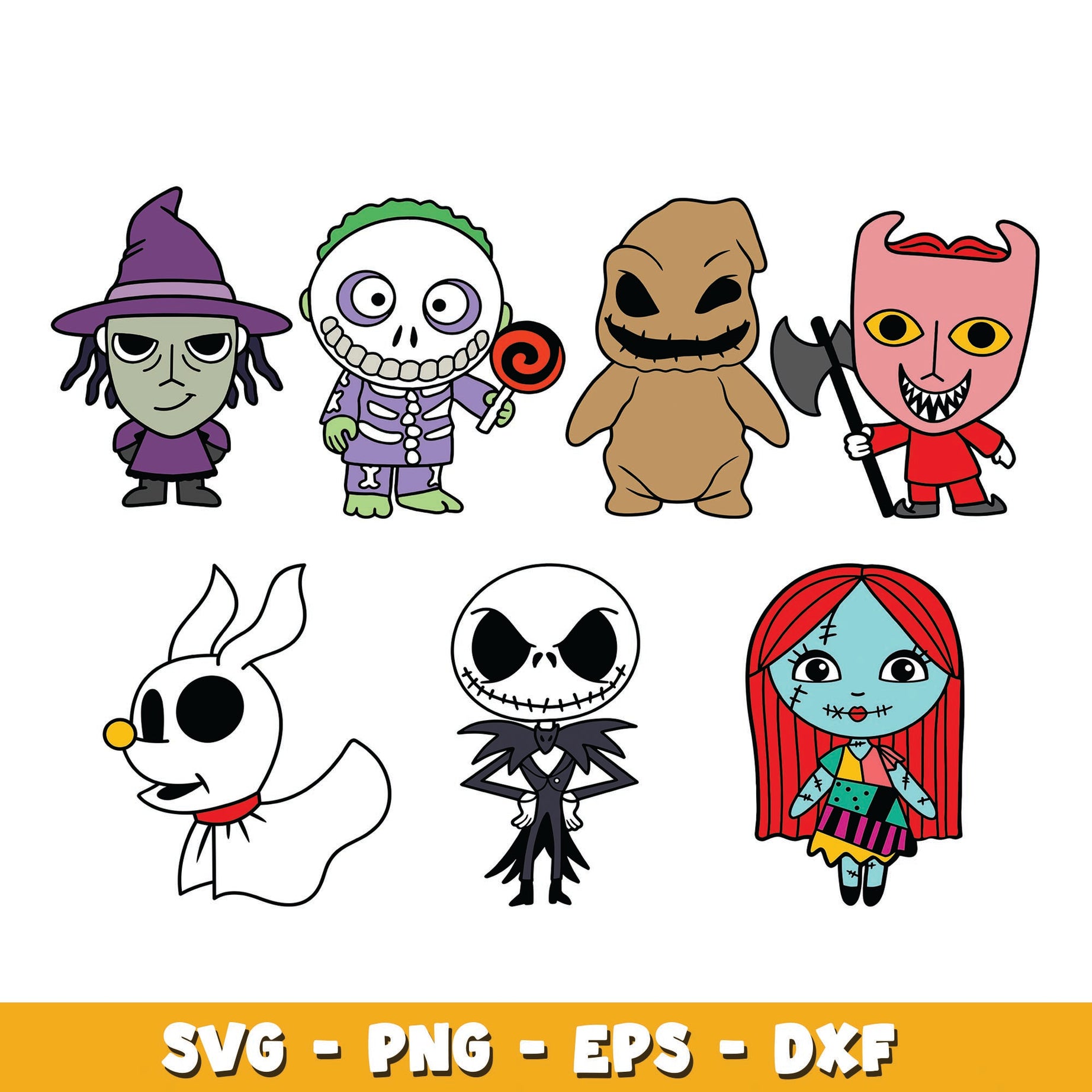 Baby Jack and Sally svg, The Nightmare Before Christmas bundle svg, Cartoon svg, Digital Download 