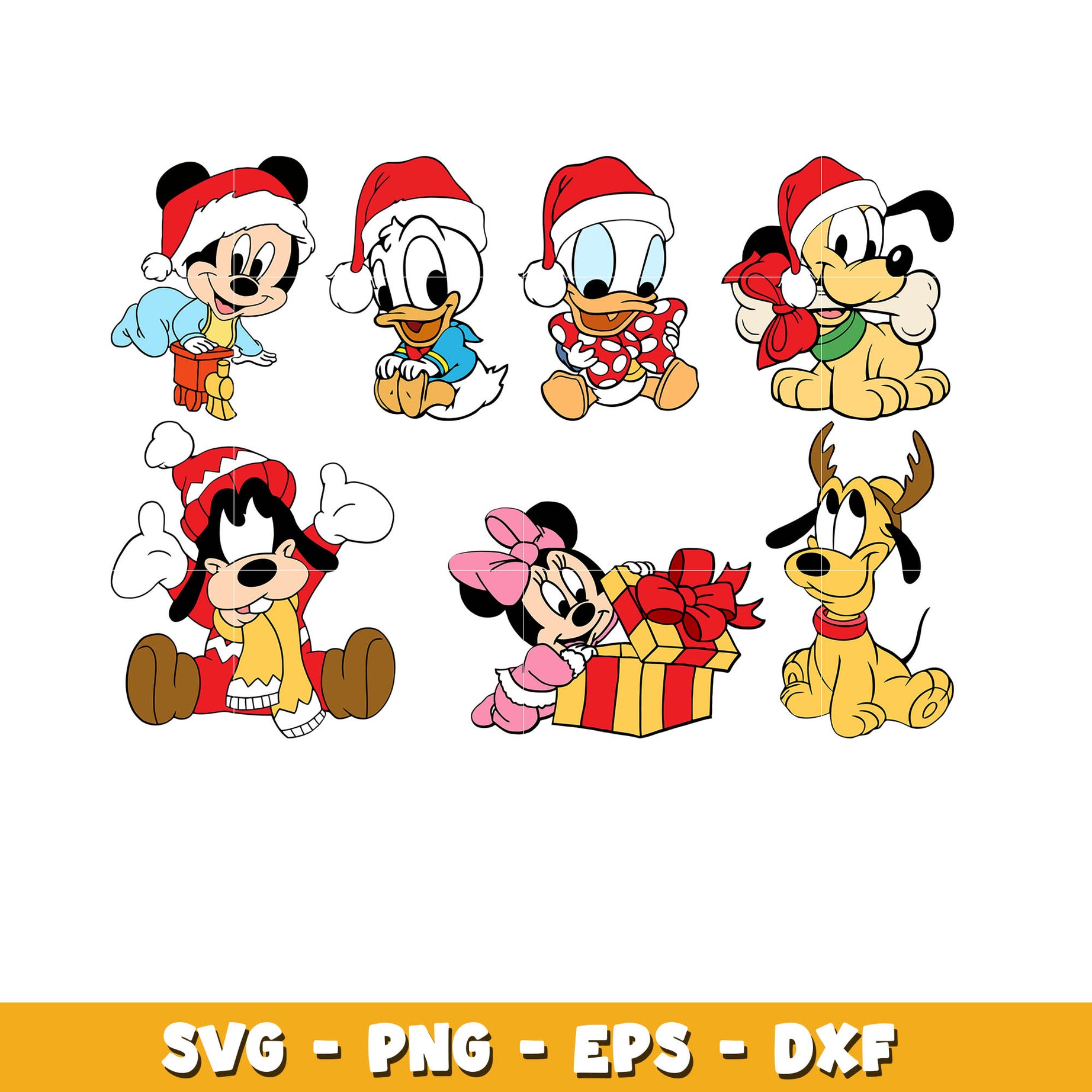 Mickey friends baby chrismas svg bundle, Disney chrismas svg, Disney svg