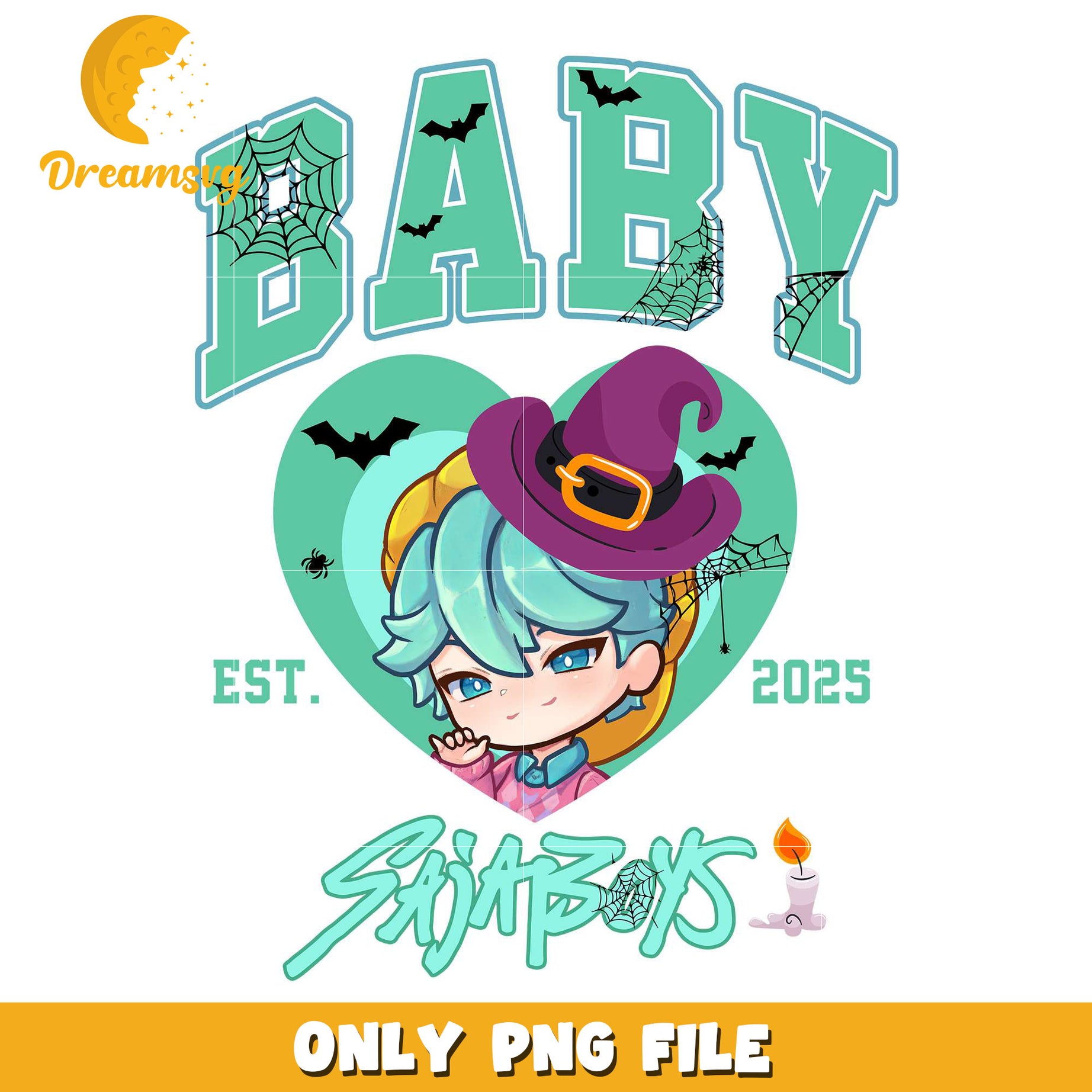 Baby Saja Boys Halloween png, trick oe treat png, halloween era png