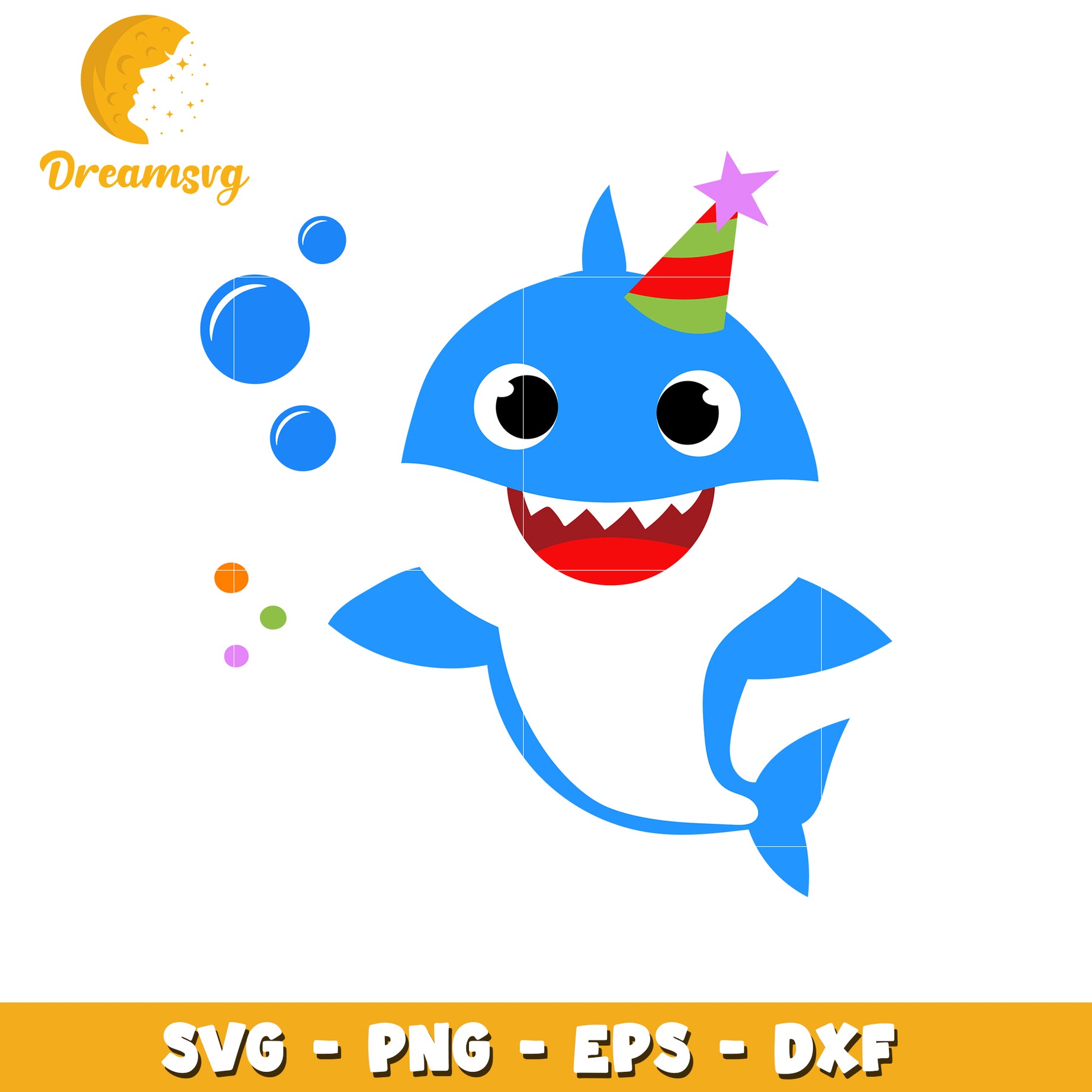 Baby Shark Birthday SVG PNG EPS DXF Cut File