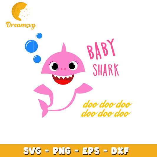 Baby Shark SVG Cut File PNG EPS DXF
