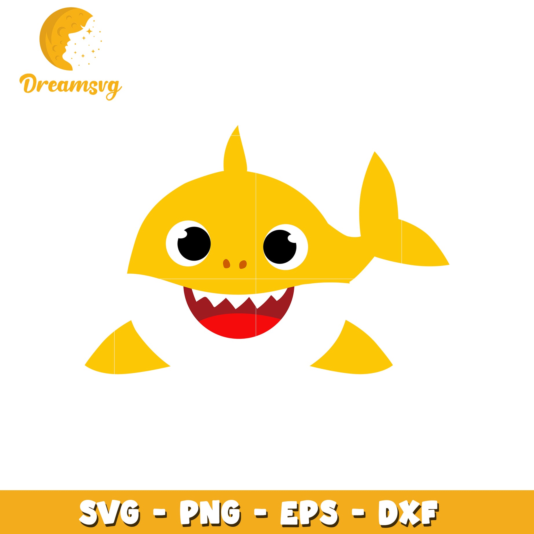 Baby Shark SVG PNG EPS DXF Cut File
