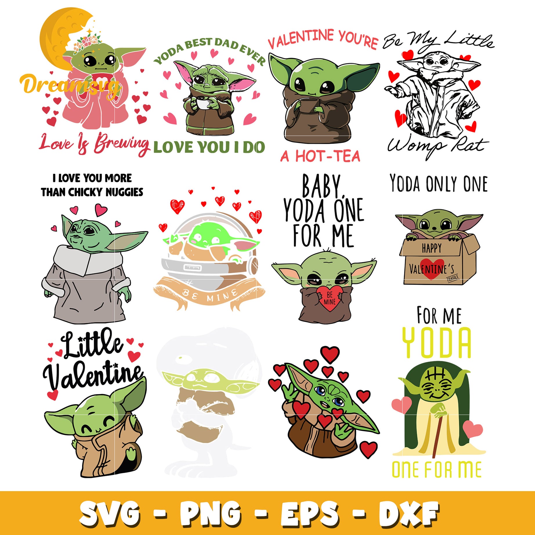 Yoda best dad ever bundle svg, Baby Yoda character svg