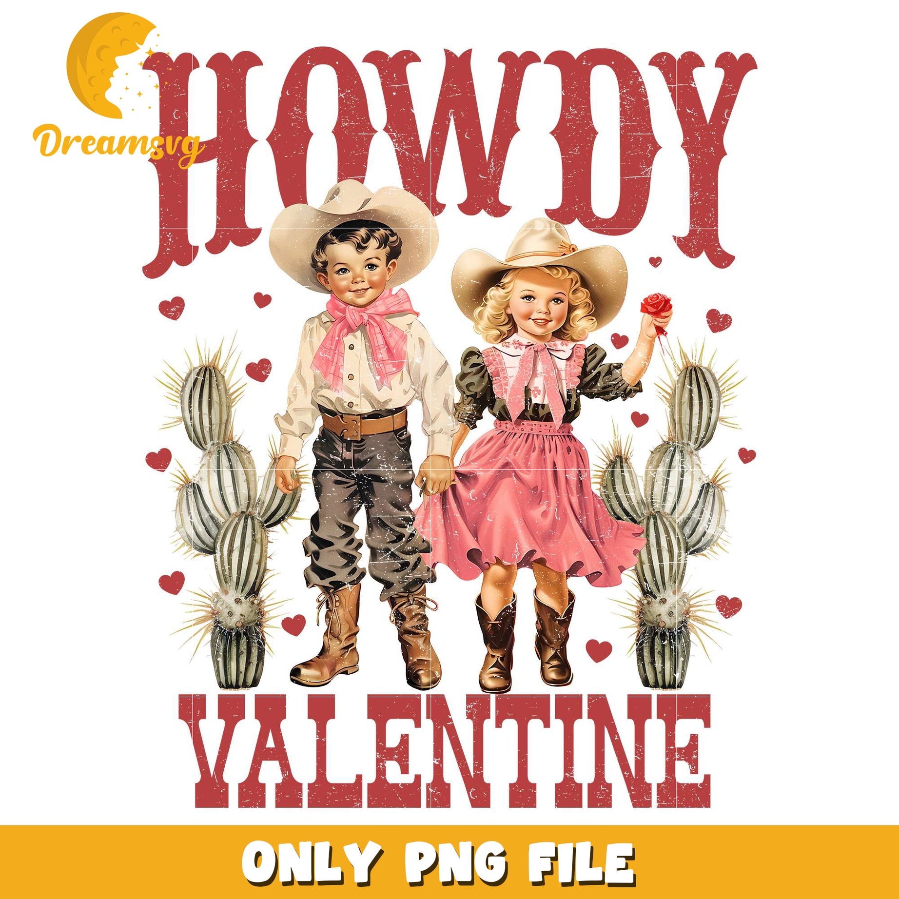 Babydoll cowboy howdy valentine png, happy valentine day png