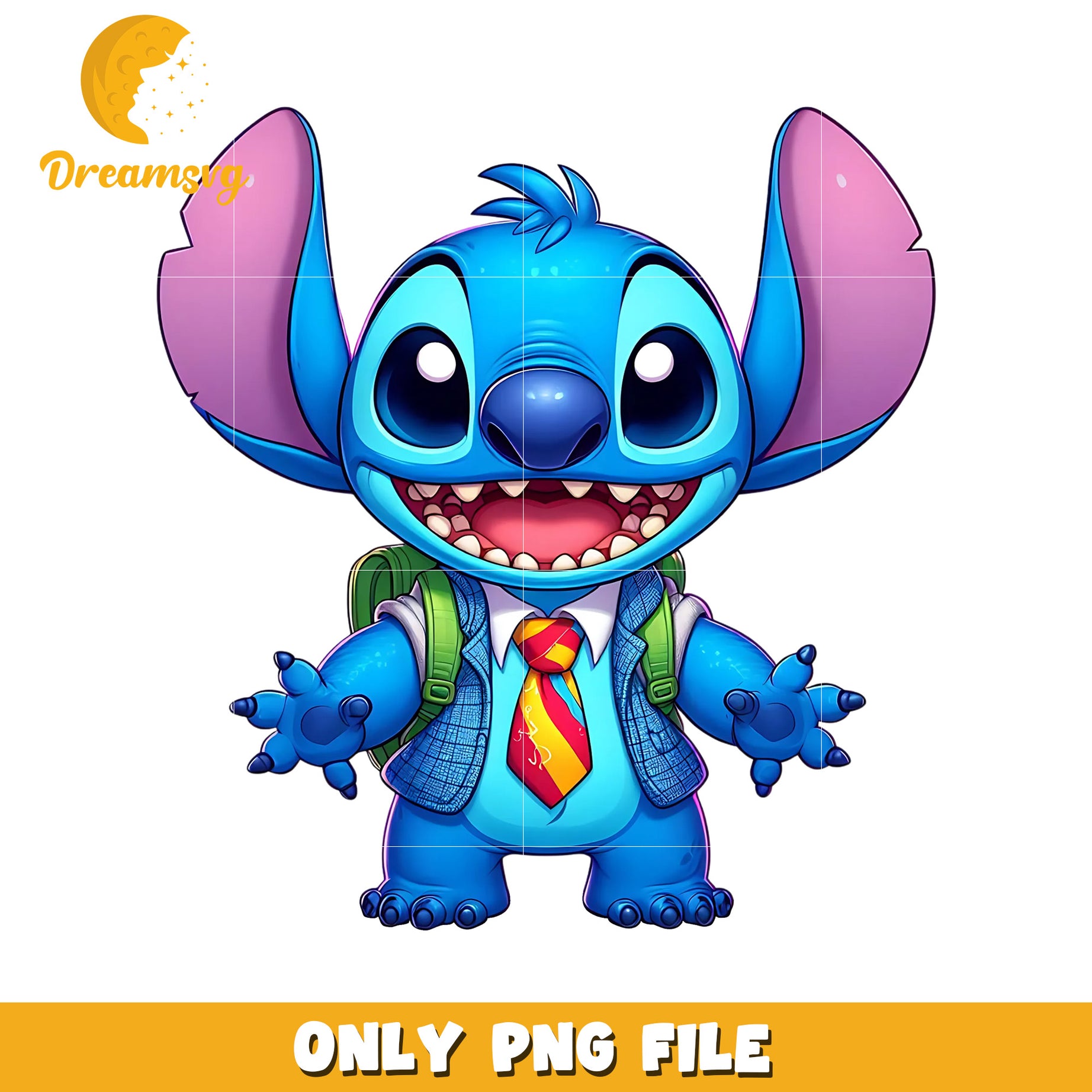 Baby stitch in the school png, disney stitch png, lilo and stitch png