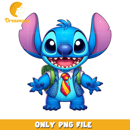 Baby stitch in the school png, disney stitch png, lilo and stitch png