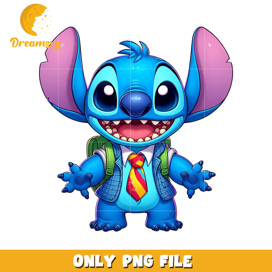 Baby stitch in the school png, disney stitch png, lilo and stitch png
