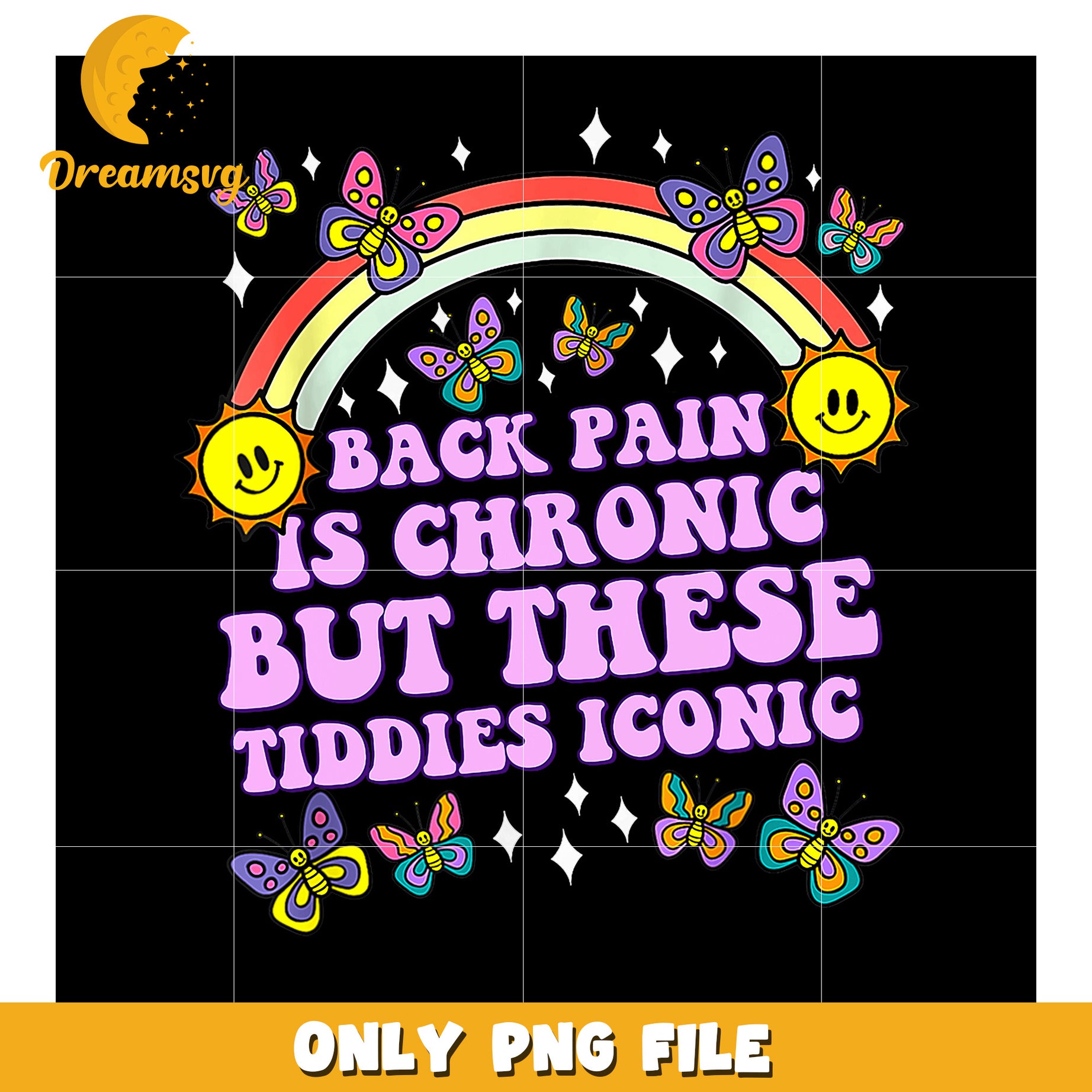 Back Pain is Chronic But These Tiddies are Iconic PNG