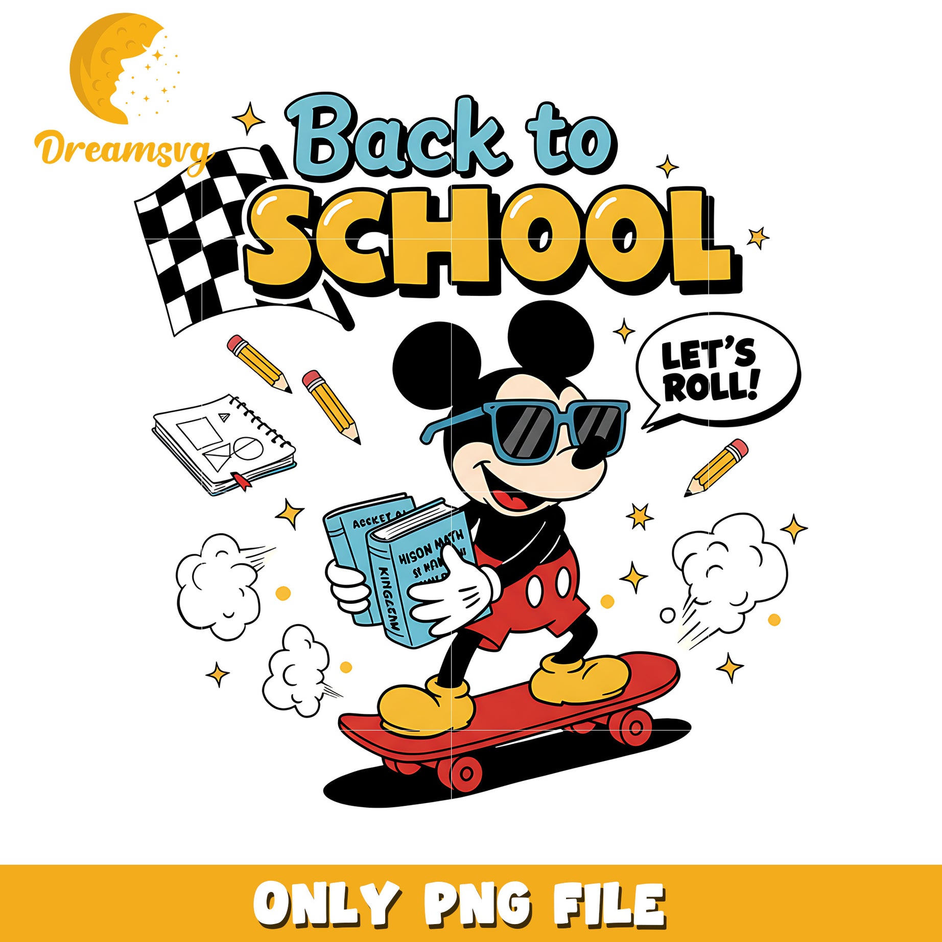 Back to school mickey png, disney cartoons png, disney characters png