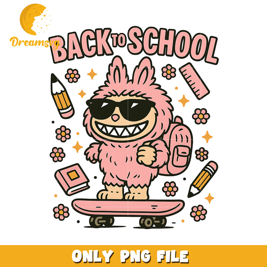 Back to school png, cute labubu png, popmart labubu png