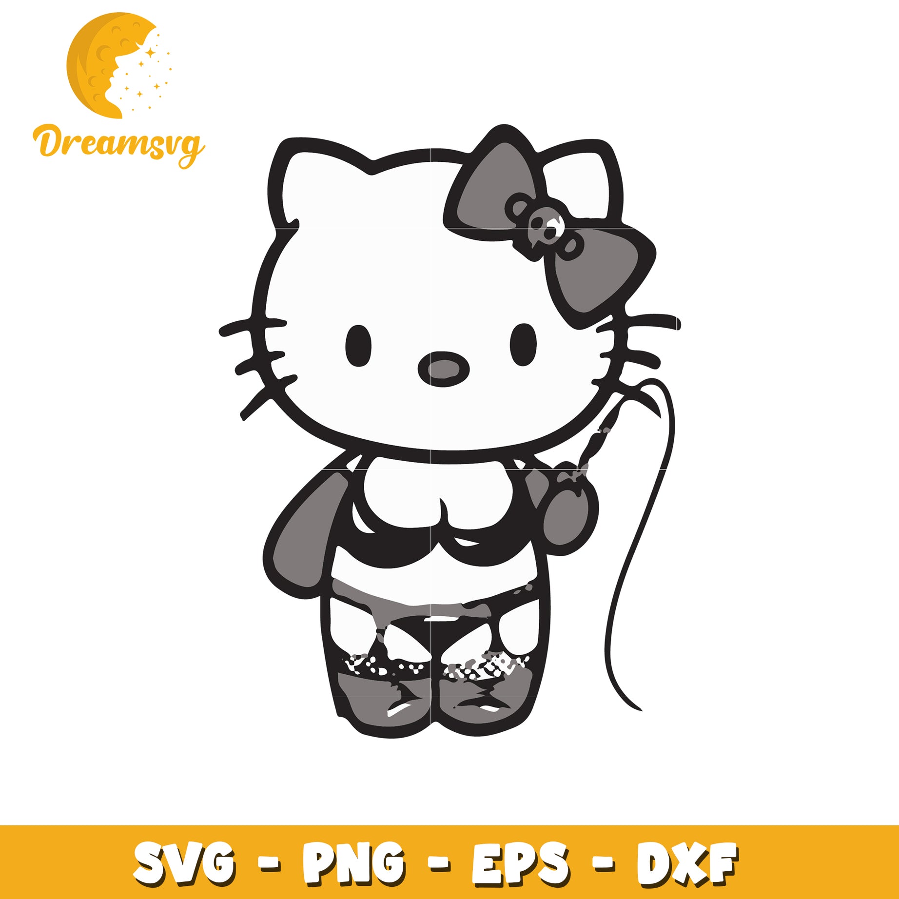 Bad Girl Hello Kitty SVG Cut File