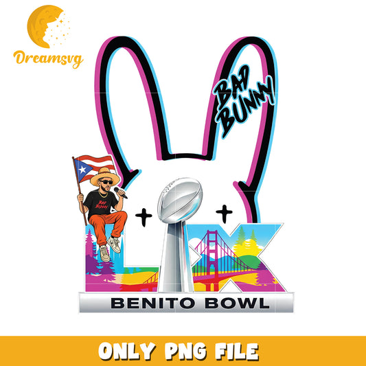 Bad bunny benito bowl png, bad bunny png, benito bowl art png