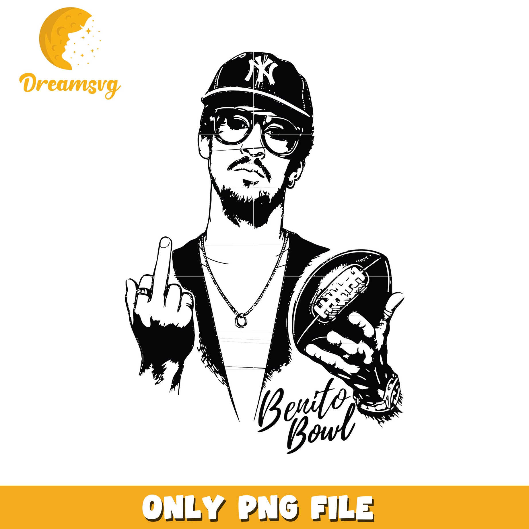 Bad bunny design png, football mascot png, halftime show png