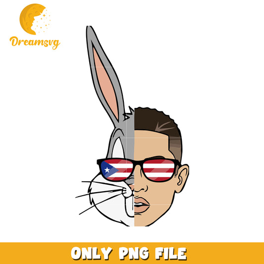 Bad bunny head png, super bowl lix png, bad bunny png