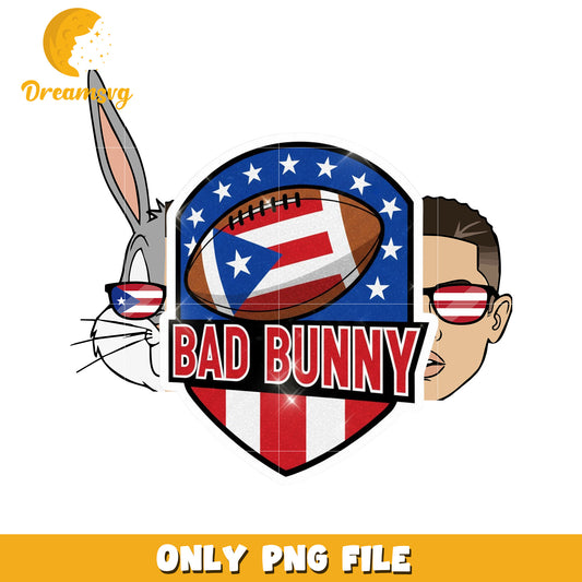 Bad bunny png, benito bowl png, nfl fan art png