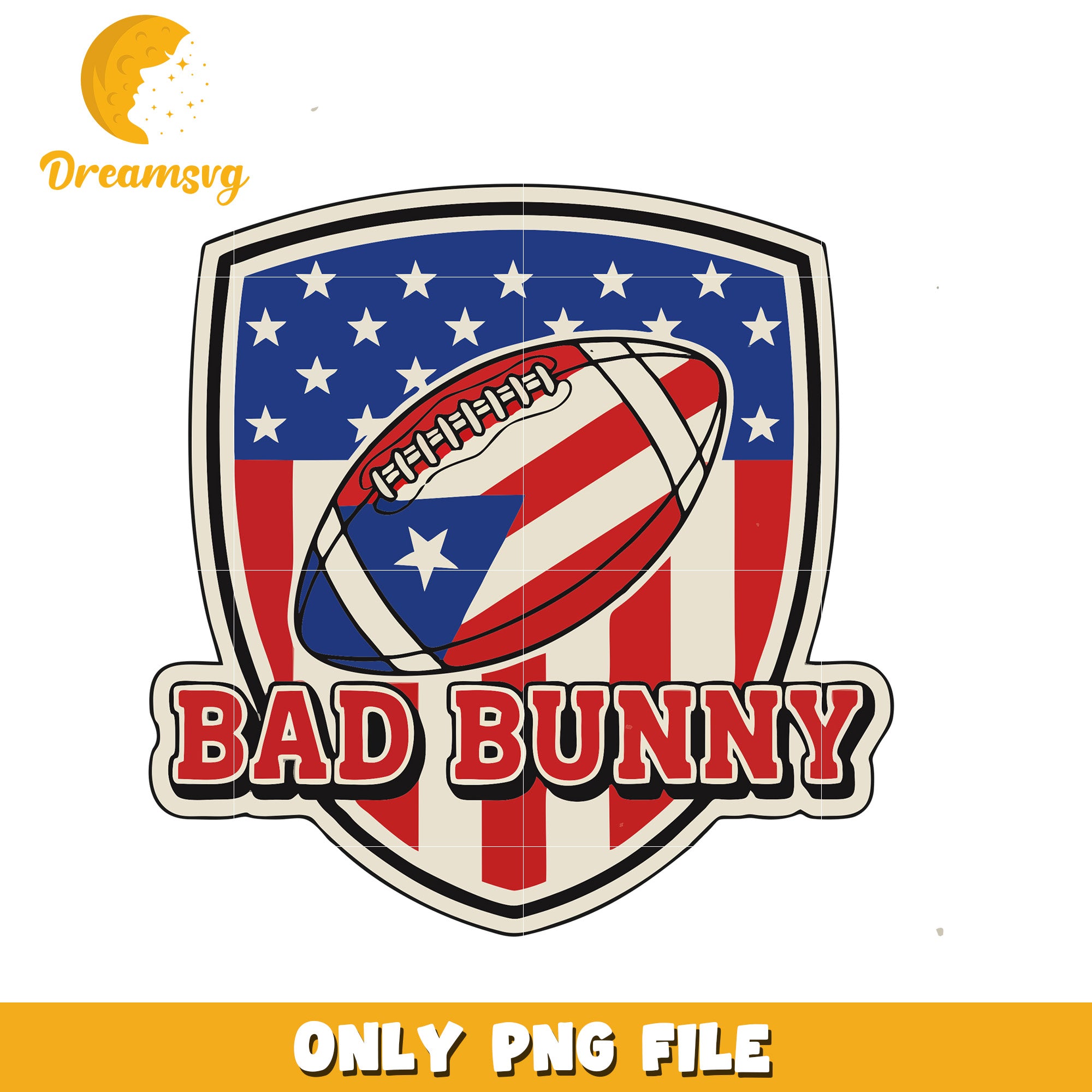Bad bunny shield png, benito bowl png, nfl fan art png