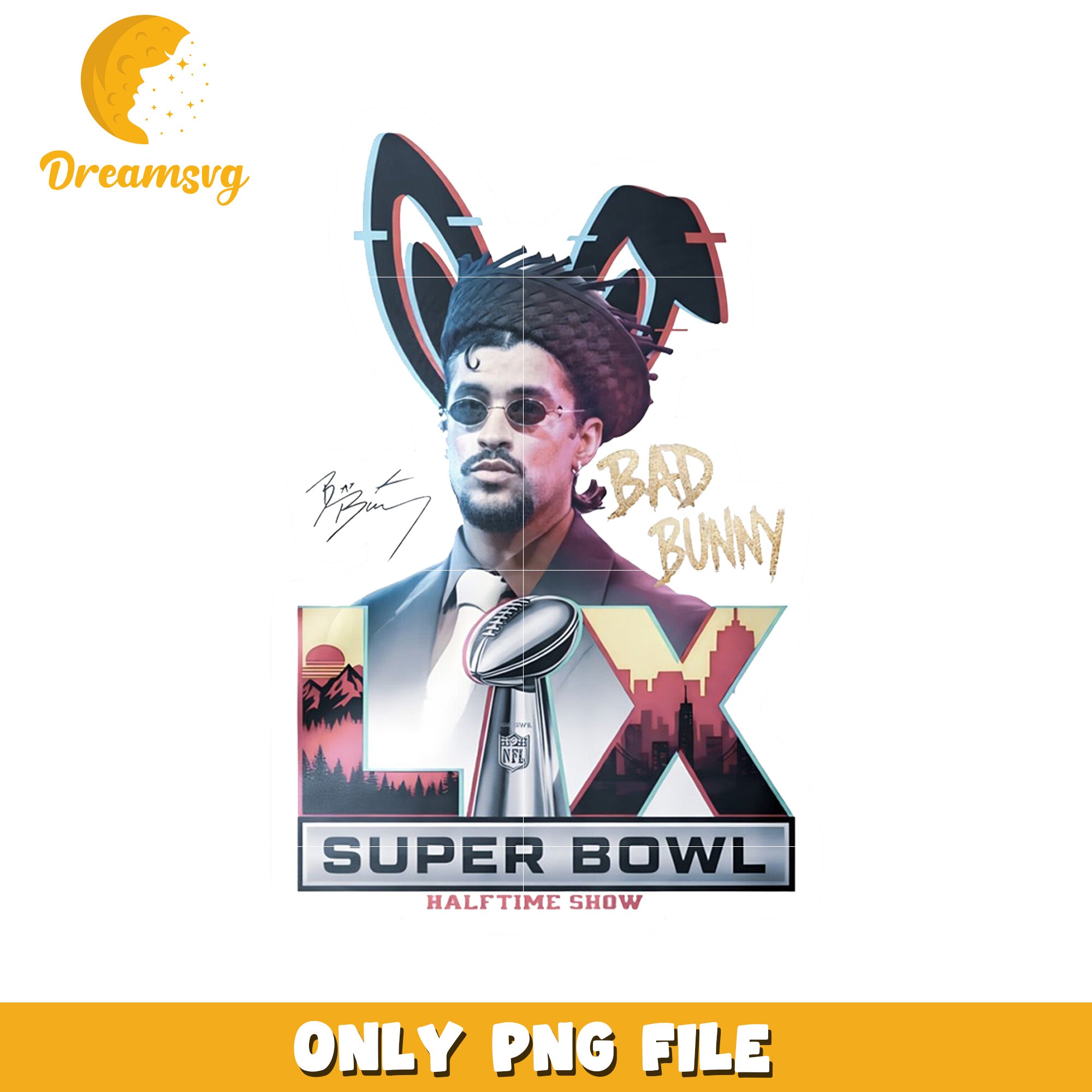 Bad bunny super bowl png, sports logo png, puerto rico png