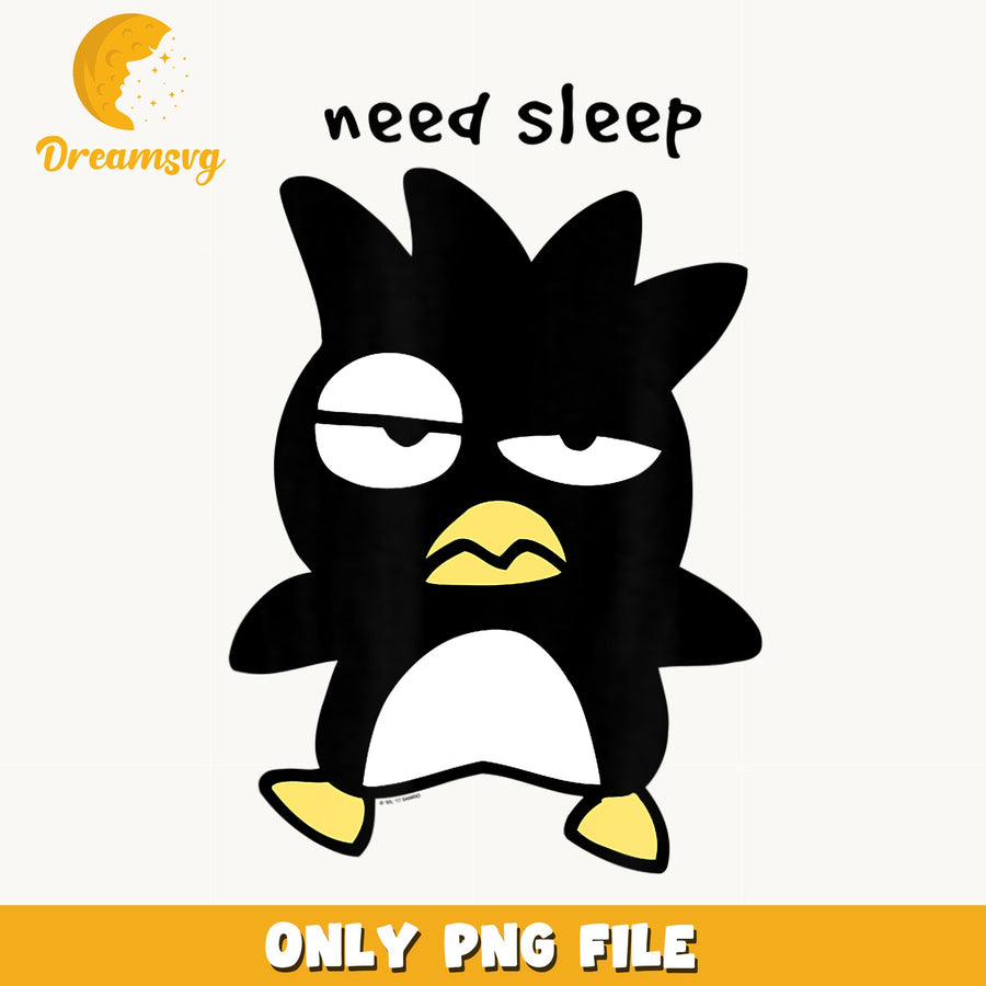 Badtz-Maru Need Sleep PNG, Sanrio Penguin Design, Grumpy PNG
