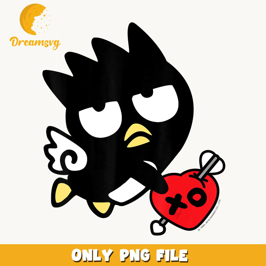 Badtz-Maru Valentine PNG, Sanrio XO Heart Design, Cupid PNG