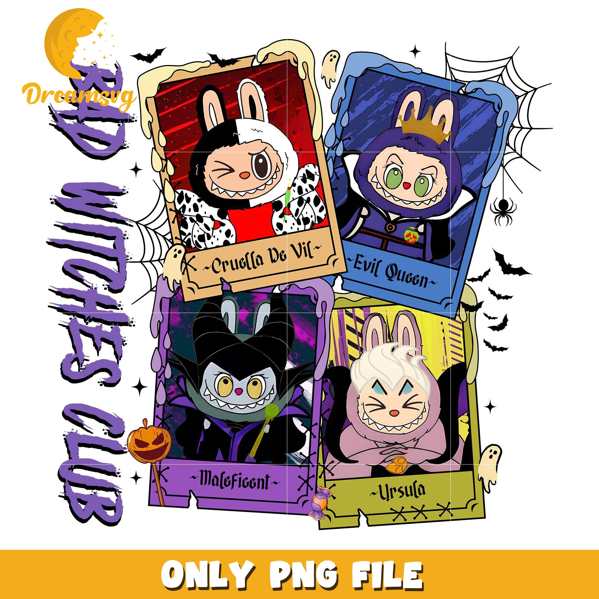 Bad witches club png, halloween wallpaper​​ png, halloween decorations​ png