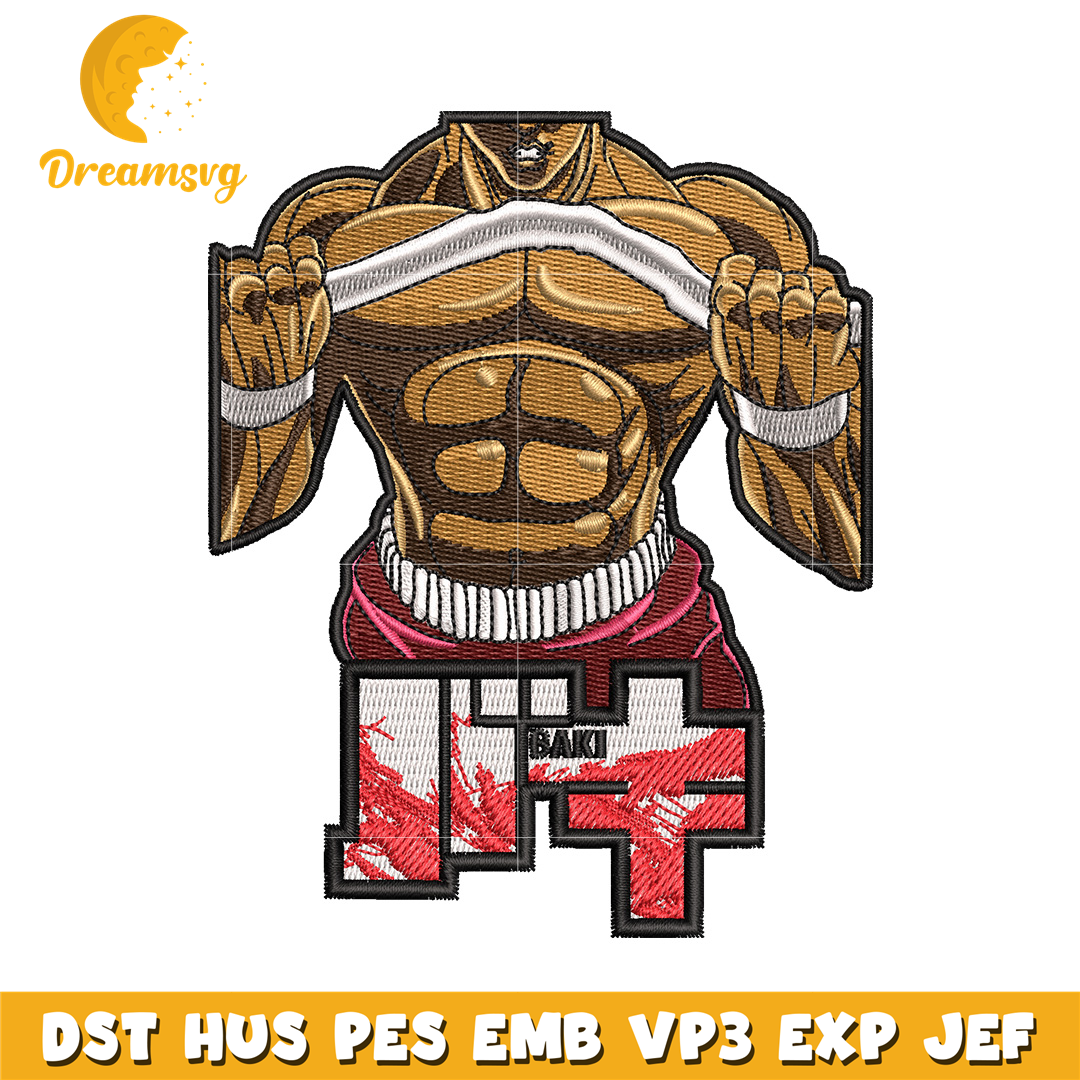 Baki body embroidery design