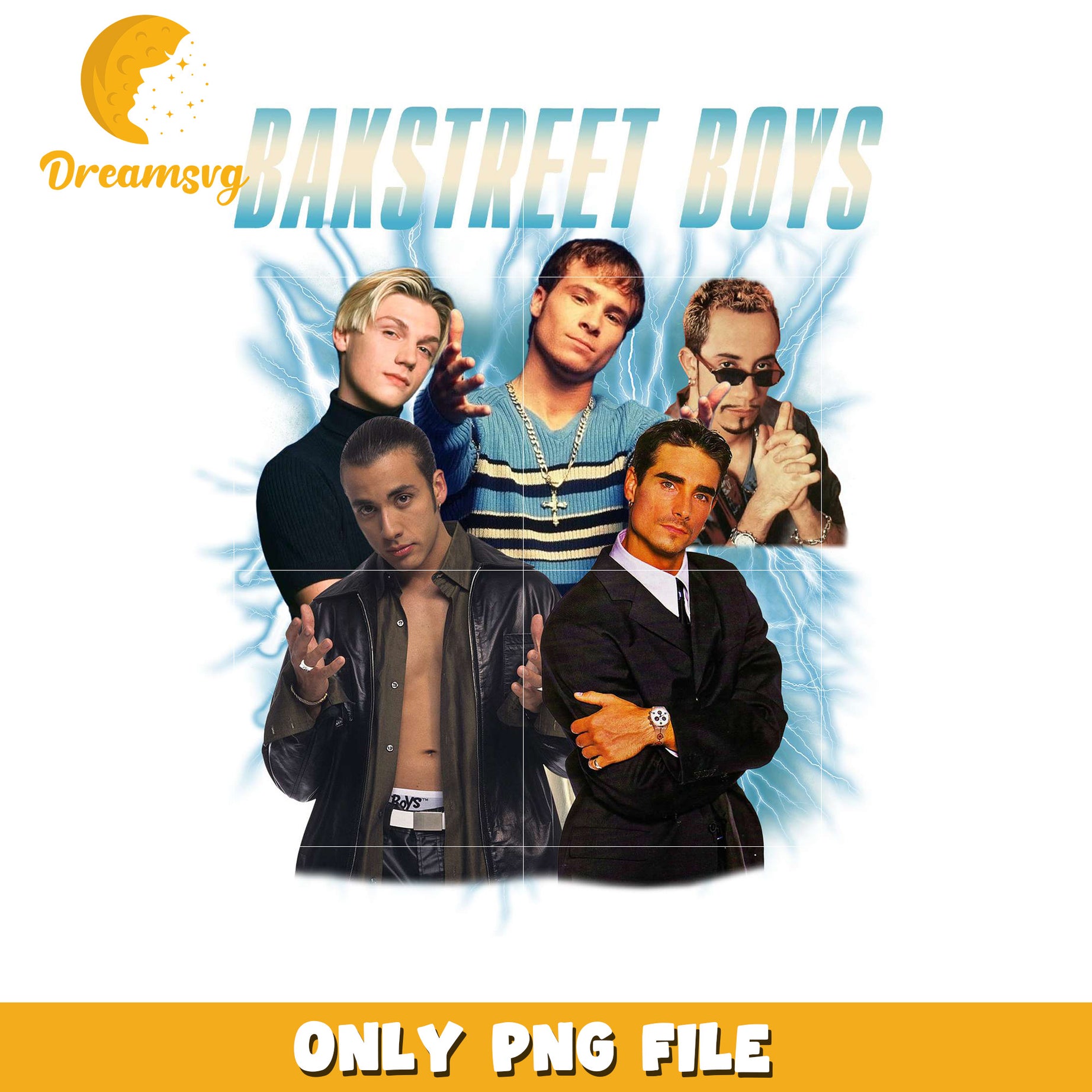 Bakstreet boys design png, classic boy bands​ png, streetwear crew png