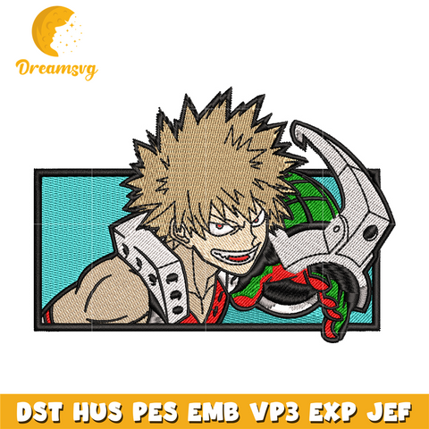 Bakugou embroidery design
