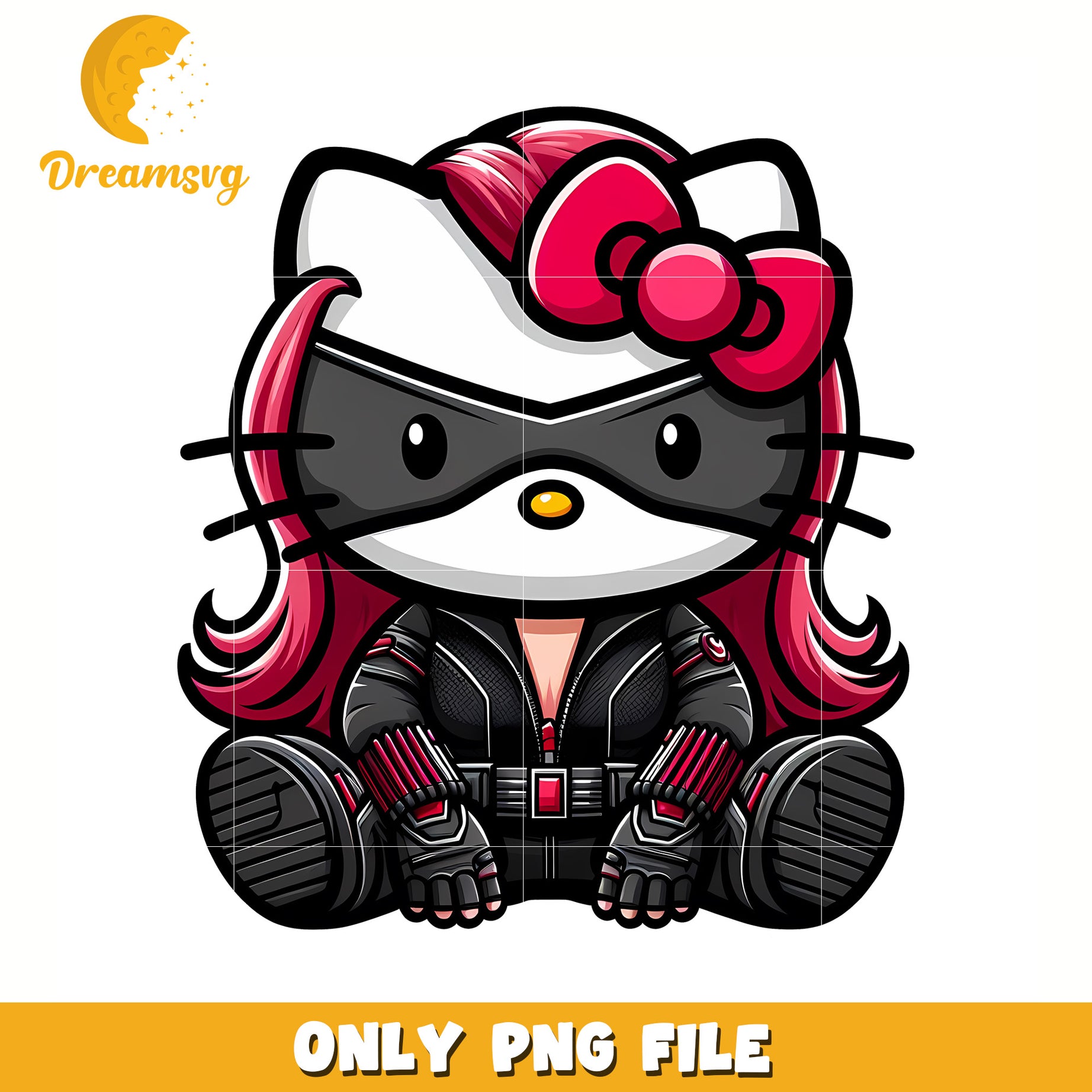 Balck widow kitty png, hello kitty cartoon png, hello kitty character png