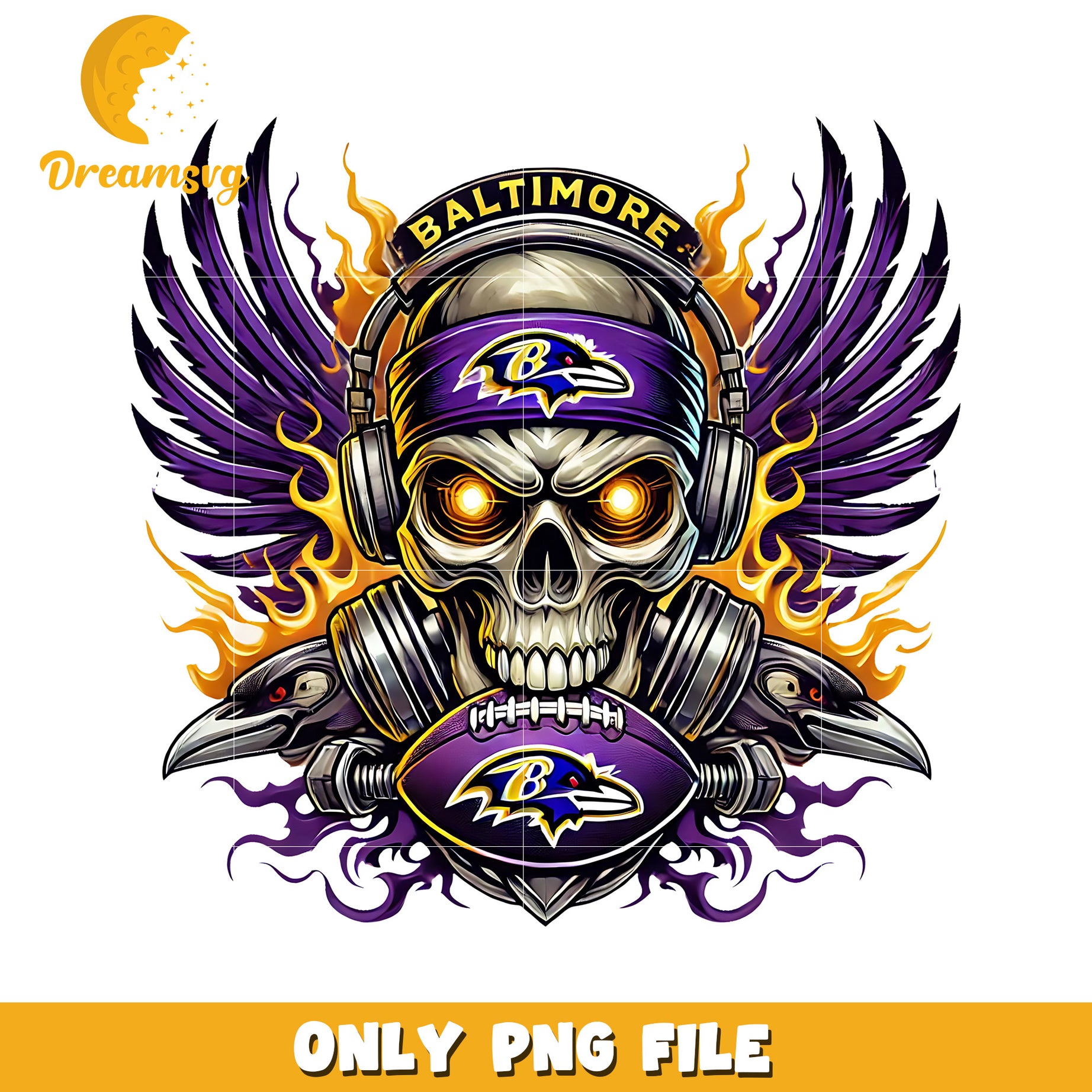 Nfl Skull Collection Baltimore ravens png, nfl teams helmet png, nfl skull ravens png ...