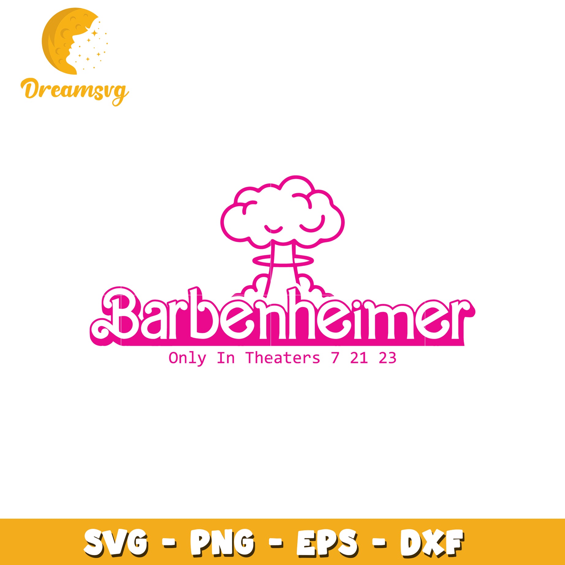 Barbenheimer Fun Movie Logo SVG Design for Theaters 2023