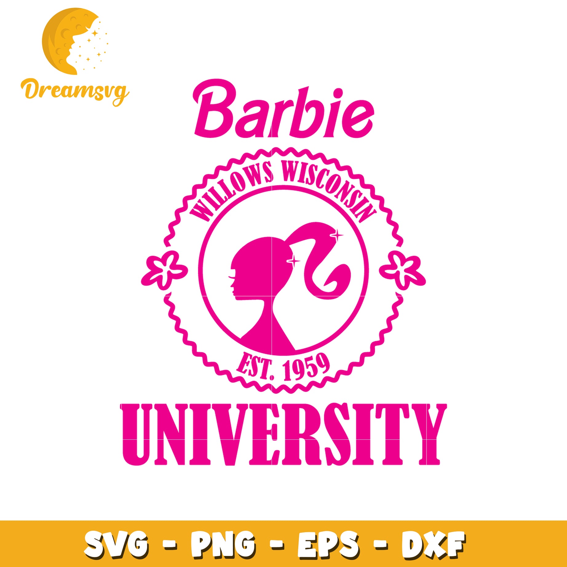 Barbie University SVG Cut File