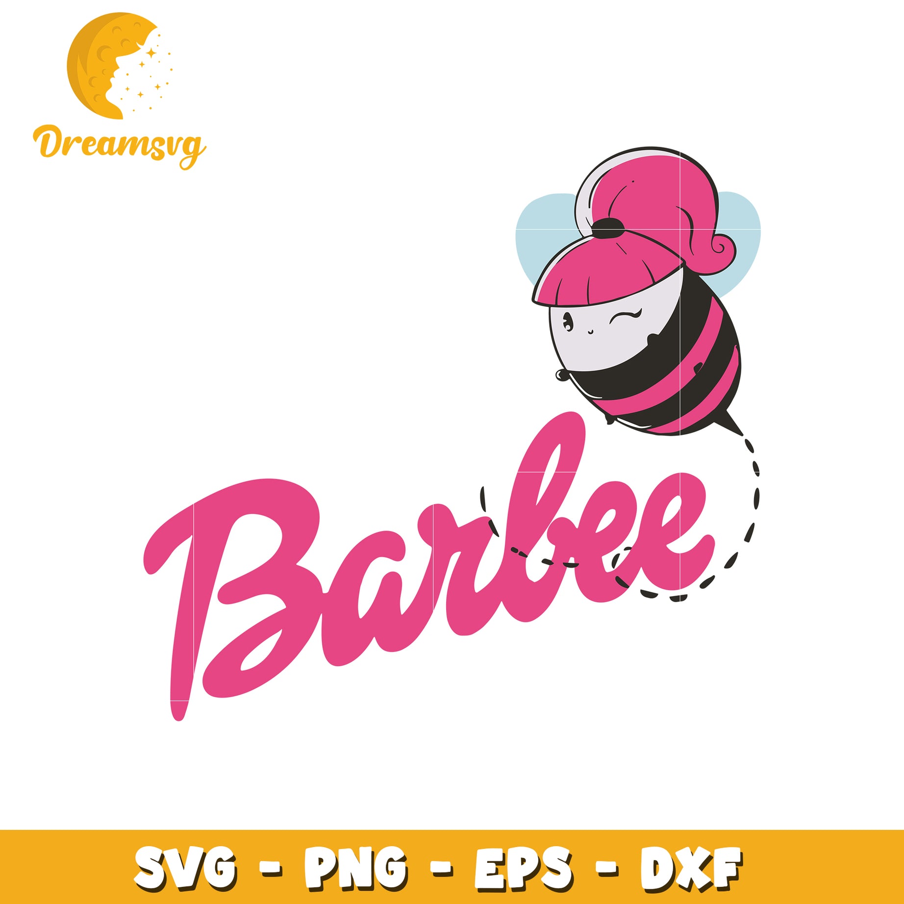 Barbie bee cut file svg, barbie girl svg, babie girl 5th birthday svg