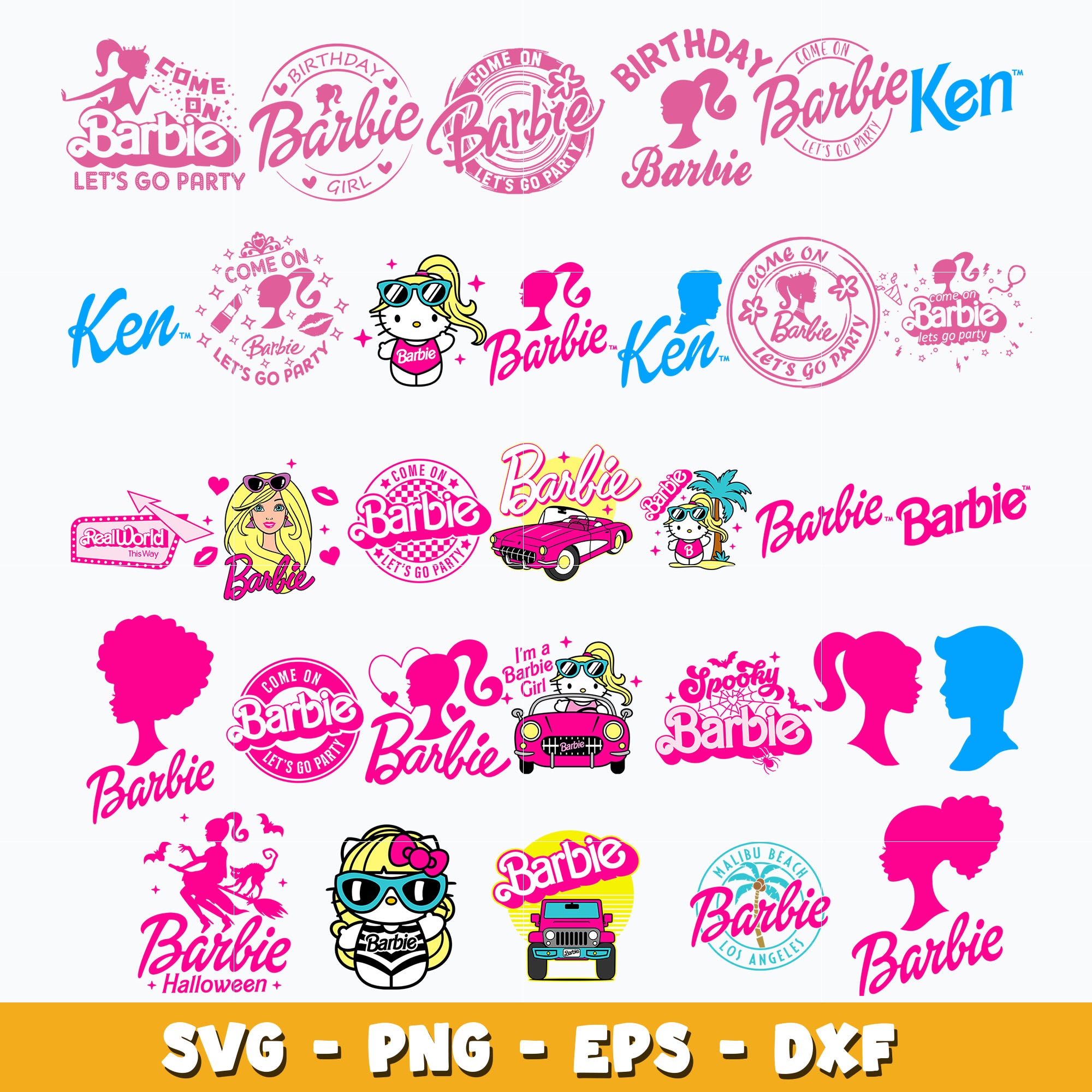 Barbie Logo Bundle svg, Barbie svg, Cartoon svg, Digital download ...