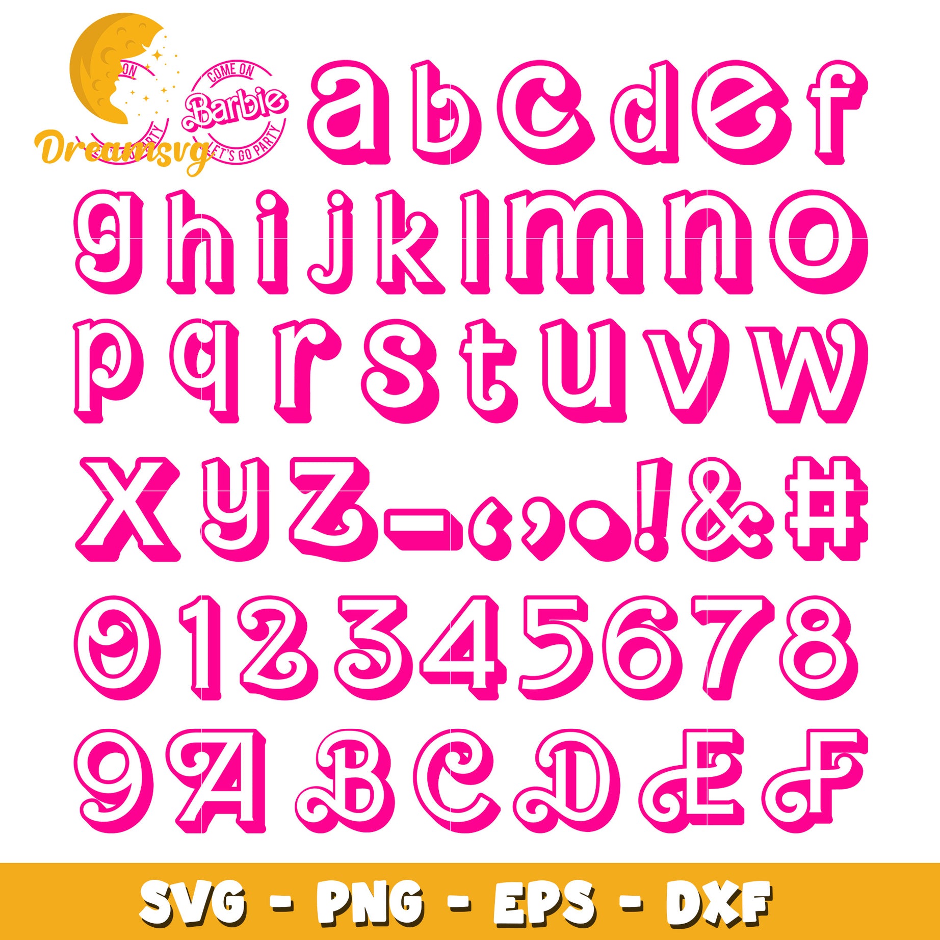 Barbie font design bundle svg, barbie font logo​ svg, barbie svg