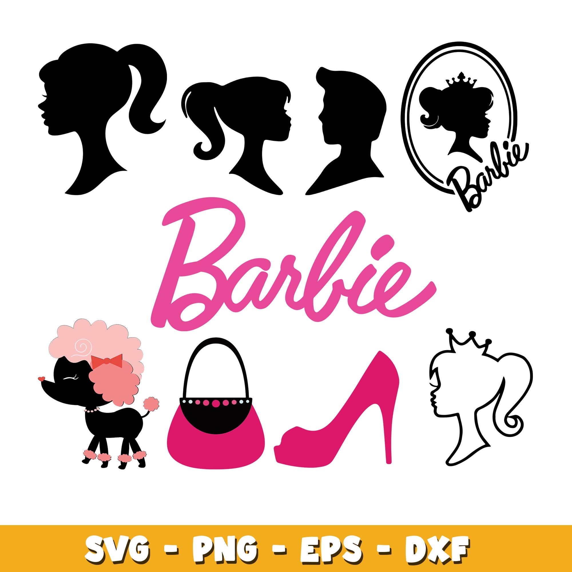 Free Download Of Barbie Silhouette Vector Logos