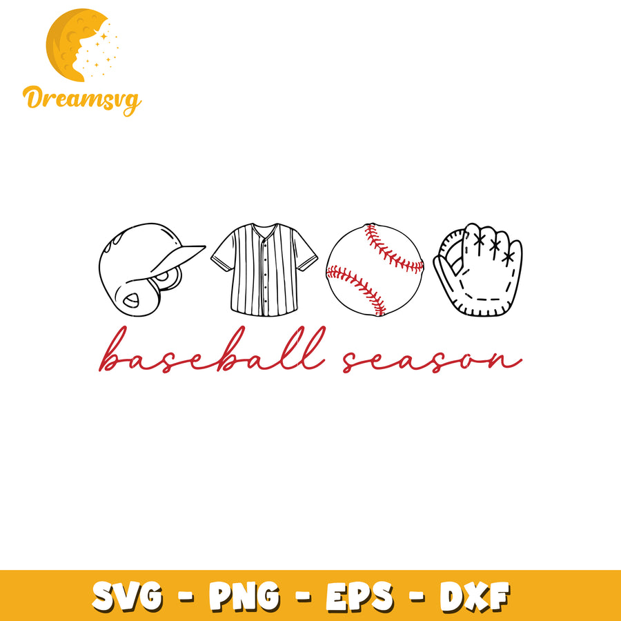 Baseball Season SVG Cut Files Bundle