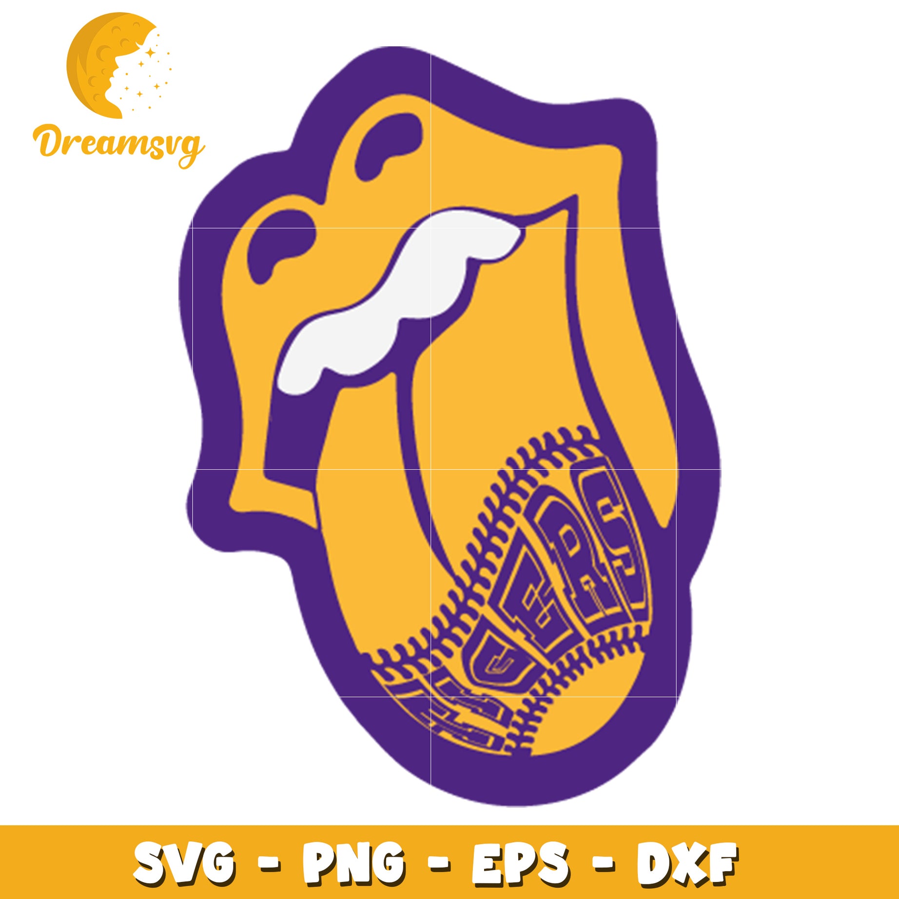 Baseball Tongue SVG Cut File