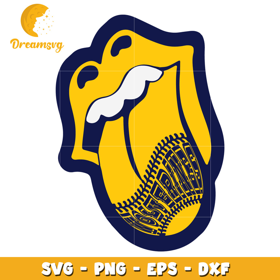 Baseball Tongue SVG PNG EPS DXF Cut File