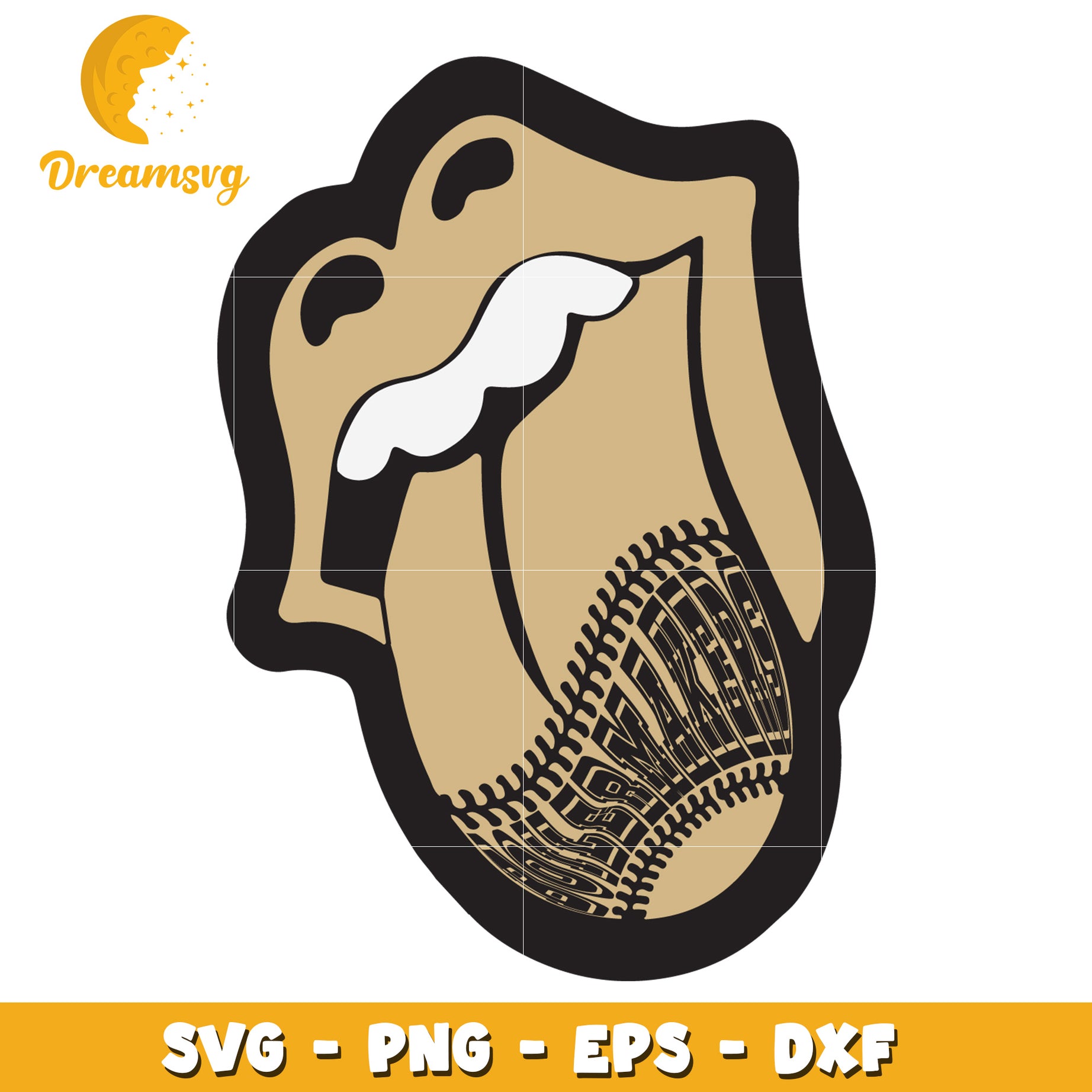 Baseball Tongue SVG PNG EPS DXF Cut File