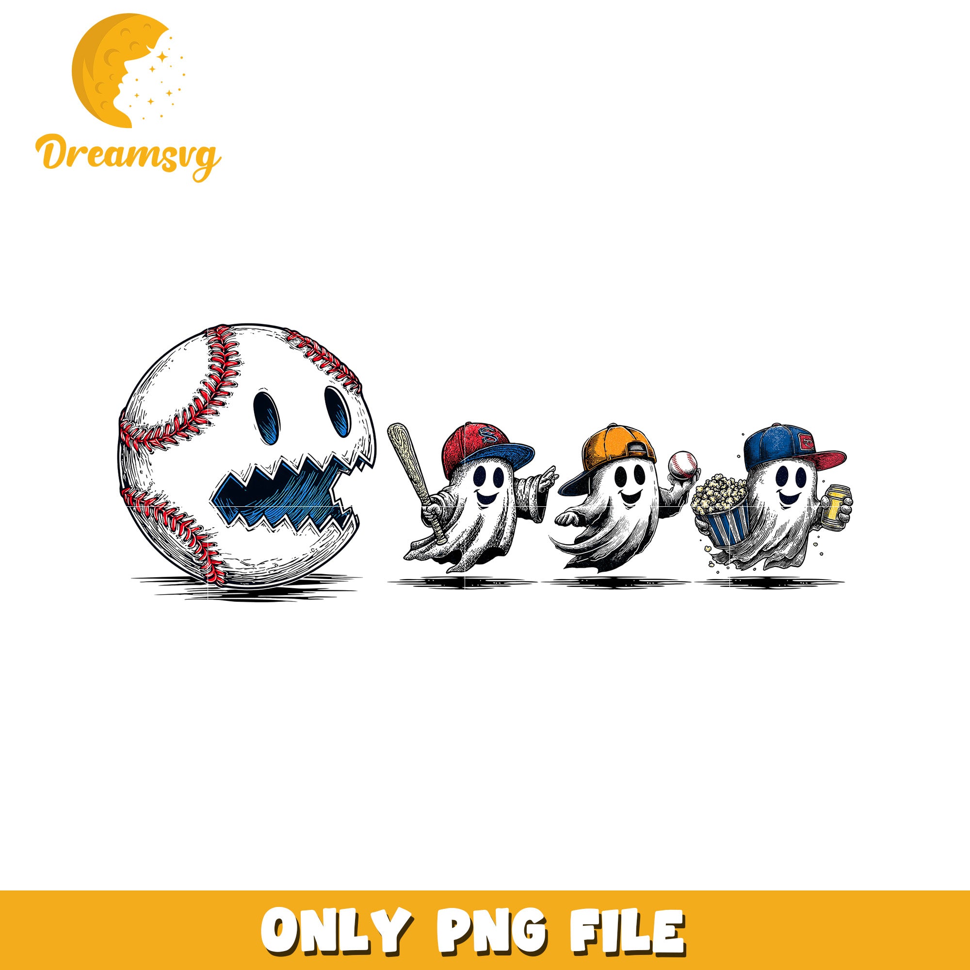 Baseball ghoul png, halloween ghoul png, spooky ghoul png