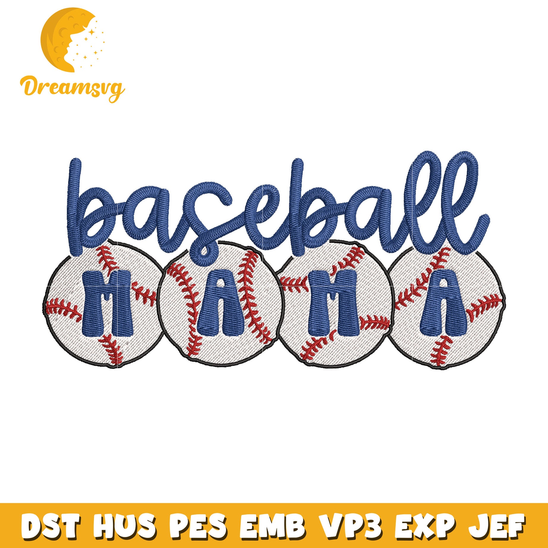 Baseball mama embroidery