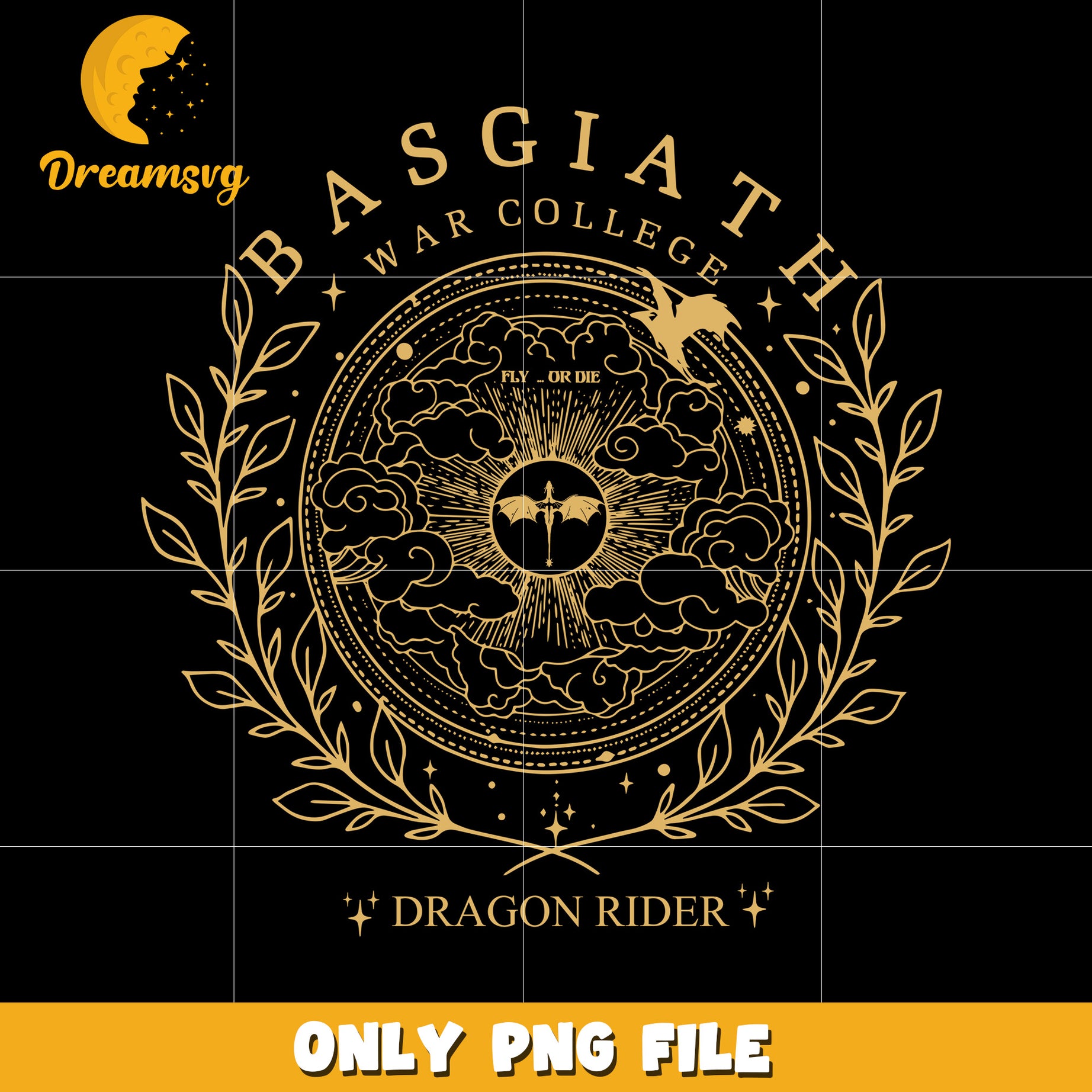 Basgiath war college and the sun design png, fourth wing sun design png