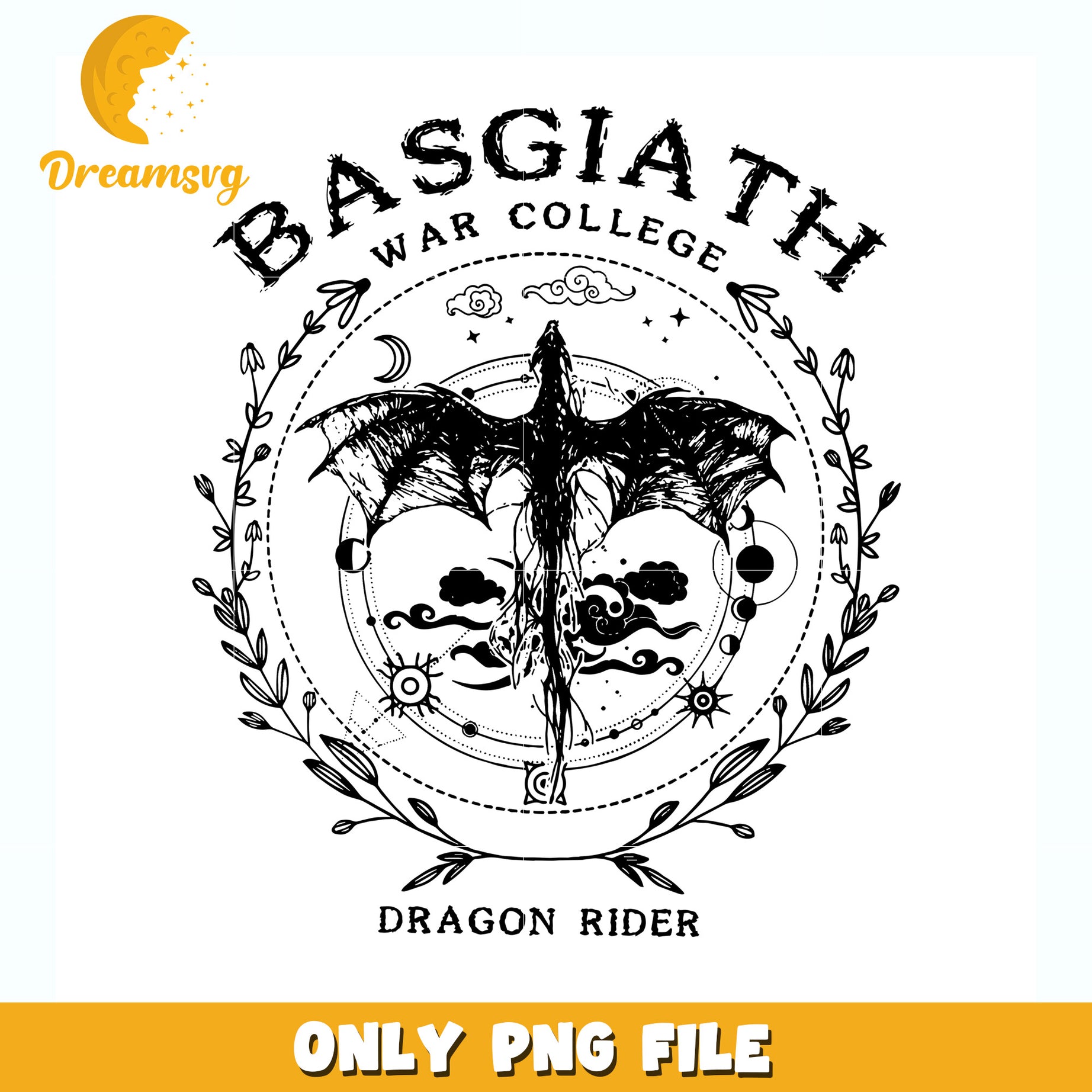 Basgiath war college dragon black and white png, fantasy game design png