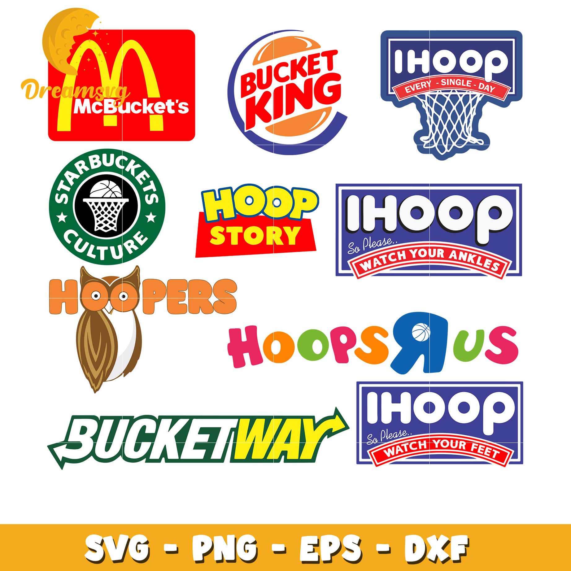 Ihoop so please watch your feet bundle svg, bucket king svg