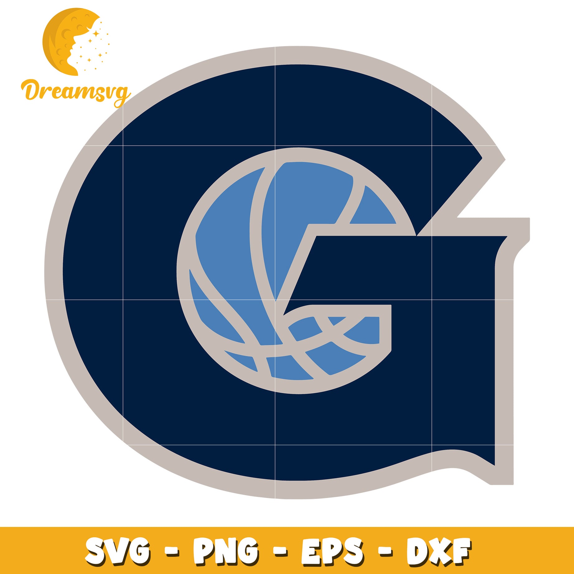Basketball G Letter SVG PNG EPS DXF