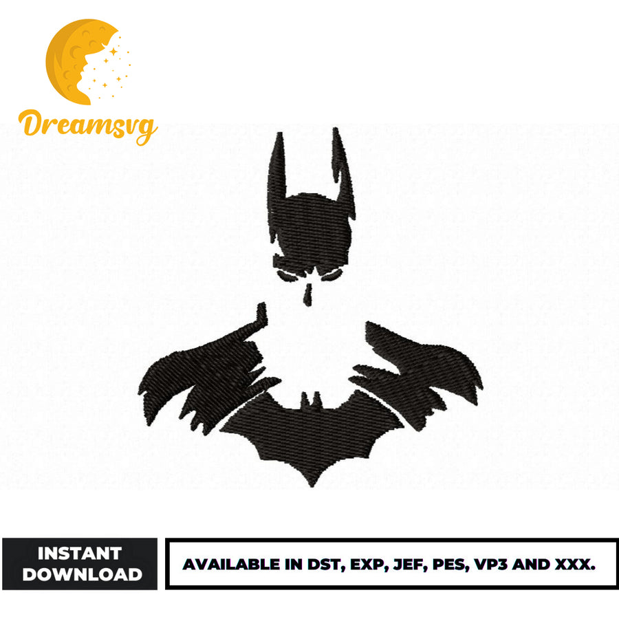 Batman embroidery design