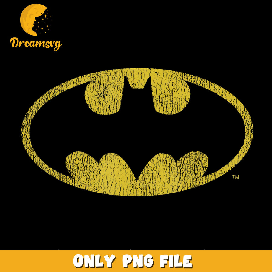 Batman Logo Distressed Grunge Yellow PNG, DC Comics, Superhero PNG